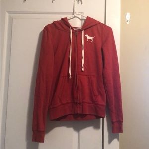 VSPink red zip-up